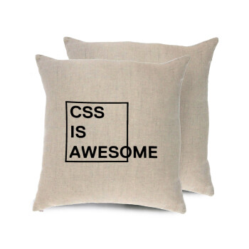 CSS is awesome, Μαξιλάρι καναπέ ΛΙΝΟ 40x40cm περιέχεται το  γέμισμα