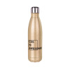 Glitter gold stainless steel thermos bottle, double-walled, 500ml