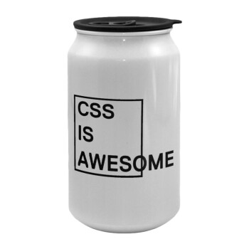 CSS is awesome, Κούπα ταξιδιού μεταλλική με καπάκι (tin-can) 500ml
