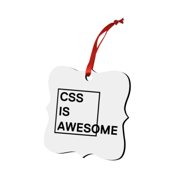 CSS is awesome, Χριστουγεννιάτικο στολίδι polygon ξύλινο 7.5cm