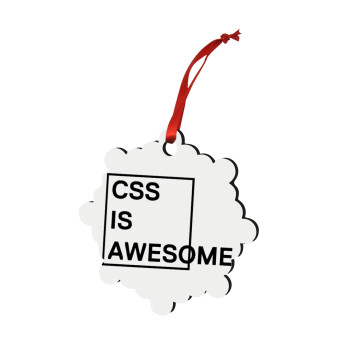 CSS is awesome, Χριστουγεννιάτικο στολίδι snowflake ξύλινο 7.5cm
