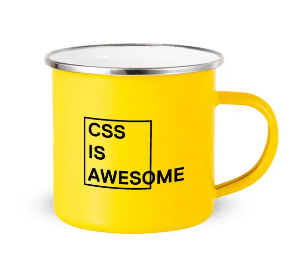 CSS is awesome — Yellow Enamel Metallic Cup 360ml