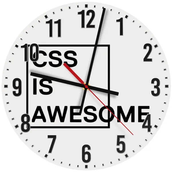 CSS is awesome — Ρολόι τοίχου ξύλινο 30cm