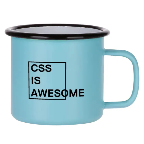 CSS is awesome — Κούπα Μεταλλική εμαγιέ ΜΑΤ σιέλ 360ml