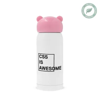 CSS is awesome, Ροζ ανοξείδωτο παγούρι θερμό (Stainless steel), 320ml