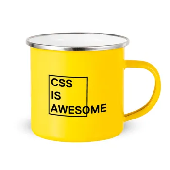 CSS is awesome, Yellow Enamel Metallic Cup 360ml