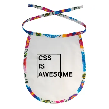 CSS is awesome, Σαλιάρα μωρού αλέκιαστη με κορδόνι Χρωματιστή