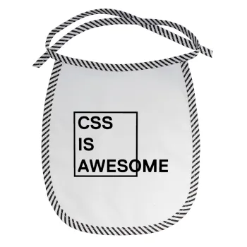 CSS is awesome, Σαλιάρα μωρού αλέκιαστη με κορδόνι Μαύρη