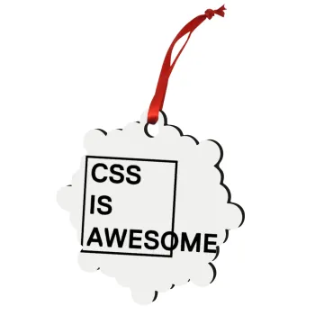 CSS is awesome, Christmas ornament snowflake wooden 7.5cm