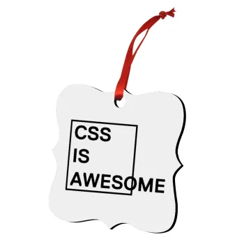 CSS is awesome, Christmas ornament polygon wooden 7.5cm