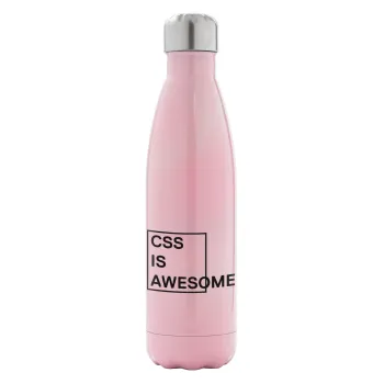 CSS is awesome, Metal mug thermos Pink Iridiscent (Stainless steel), double wall, 500ml