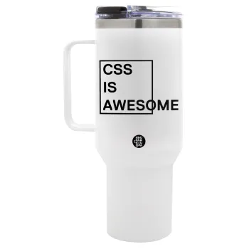 CSS is awesome, Mega Tumbler με καπάκι, διπλού τοιχώματος (θερμό) 1,2L