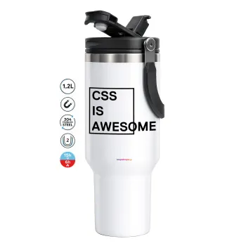 CSS is awesome, Mega Stainless steel Tumbler with lid, double wall 1,2L