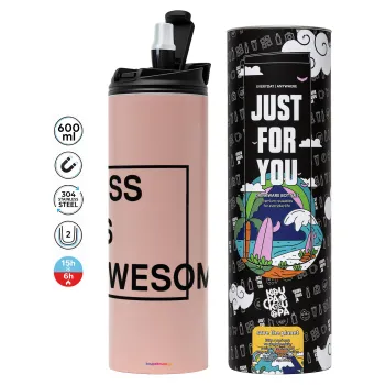 CSS is awesome, Tumbler stainless steel PINK 600ml