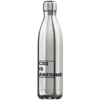 CSS is awesome, Inox (Stainless steel) hot metal mug, double wall, 750ml