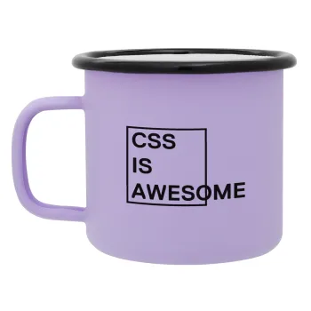 CSS is awesome, Κούπα Μεταλλική εμαγιέ ΜΑΤ Light Pastel Purple 360ml