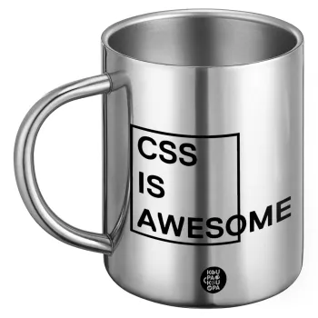 CSS is awesome, Ανοξείδωτη Μεταλλική Κούπα 450ml - Διπλού Τοιχώματος