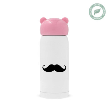 moustache, Ροζ ανοξείδωτο παγούρι θερμό (Stainless steel), 320ml