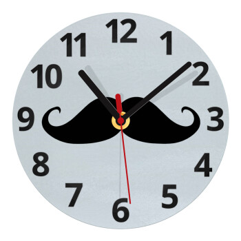 moustache, Ρολόι τοίχου γυάλινο (20cm)