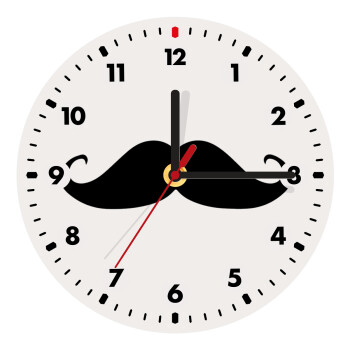 moustache, Wooden wall clock (20cm)