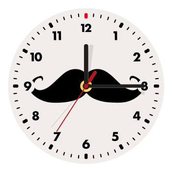 moustache, Wooden wall clock (20cm)
