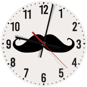 moustache, Ρολόι τοίχου ξύλινο (30cm)