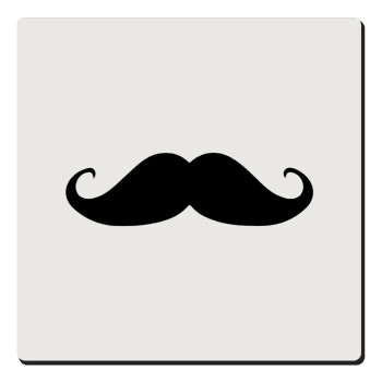 moustache, Τετράγωνο μαγνητάκι ξύλινο 6x6cm