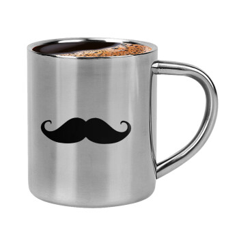 moustache, Double-wall metal cup for espresso (220ml)