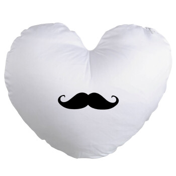 moustache, Μαξιλάρι καναπέ καρδιά 40x40cm περιέχεται το  γέμισμα