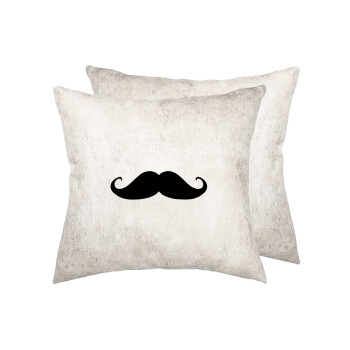 moustache, Μαξιλάρι καναπέ Δερματίνη Γκρι 40x40cm με γέμισμα