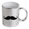 Mug ceramic, silver mirror, 330ml