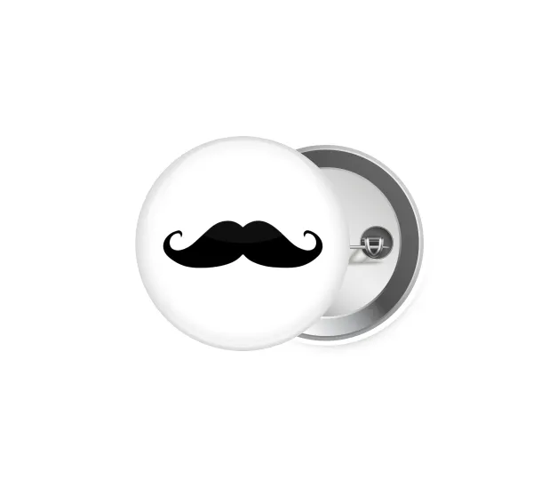 moustache — Pin badge, 5cm