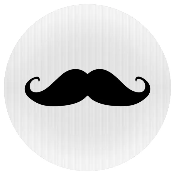 moustache — Mousepad Round 20cm