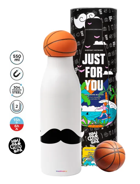 moustache — Bascetball Metal mug thermos, double wall, 550ml