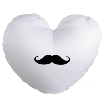 Μουστάκι, Μαξιλάρι καναπέ καρδιά 40x40cm περιέχεται το  γέμισμα