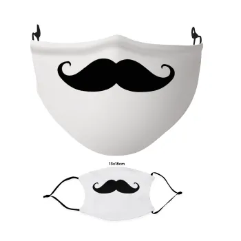 Μουστάκι, Μάσκα υφασμάτινη Ενηλίκων πολλαπλών στρώσεων με υποδοχή φίλτρου