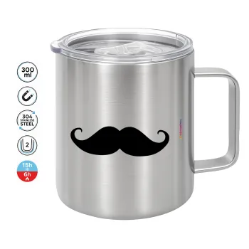 moustache, Mug Stainless steel double wall 300ml