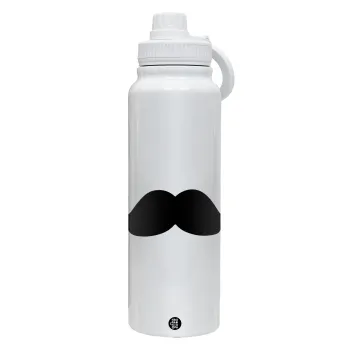 Μουστάκι, Θερμός 1L Ανοξείδωτο με Βάση Κινητού & Διπλά Τοιχώματα