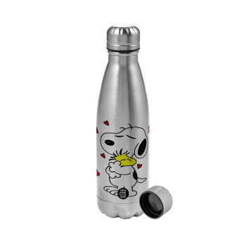 Snoopy Love, Μεταλλικό παγούρι νερού, ανοξείδωτο ατσάλι, 750ml