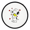 Snoopy Love, Βεντάλια υφασμάτινη αναδιπλούμενη με θήκη (20cm)