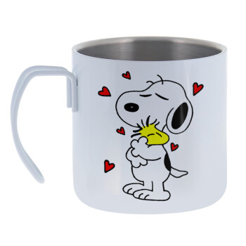 Snoopy Love, Mug Stainless steel double wall 400ml