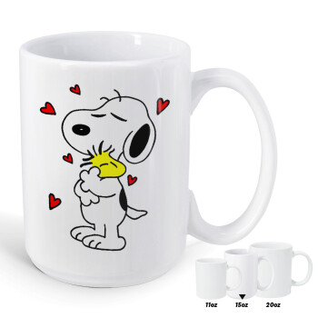 Snoopy Love, Κούπα Mega, κεραμική, 450ml