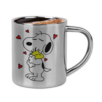 Snoopy Love, Κουπάκι μεταλλικό διπλού τοιχώματος για espresso (220ml)