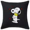Sofa cushion black 50x50cm includes filling