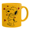 Ceramic coffee mug yellow, 330ml