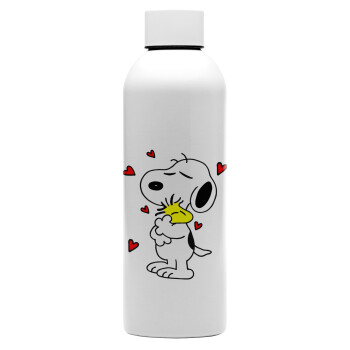 Snoopy Love, Μεταλλικό παγούρι νερού, 304 Stainless Steel 800ml