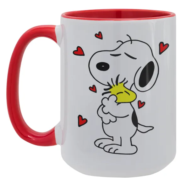 Snoopy Love — Mega mug 15oz, red ceramic, 450ml