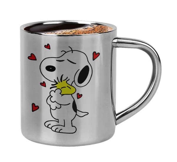Snoopy Love — Double-wall metal cup for espresso (220ml)