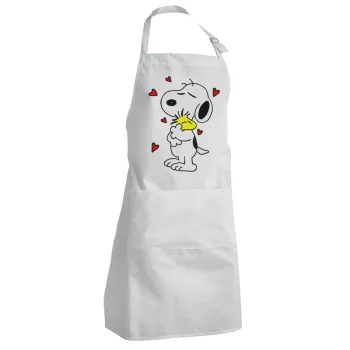 Snoopy Love, Adult Chef Apron (with sliders and 2 pockets)