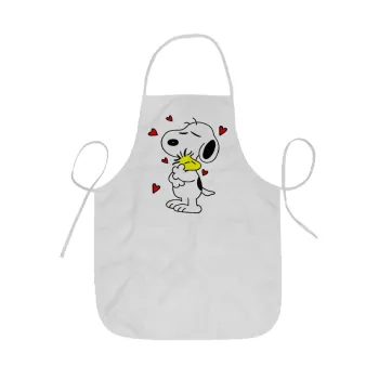 Snoopy Love, Ποδιά Σεφ ολόσωμη κοντή  Παιδική (44x62cm)